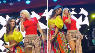 Duda Beat ao lado de Mariana Aydar