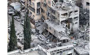 Foto de drone mostra locais atingidos em Bnei Brak, Israel 16/6/2025 