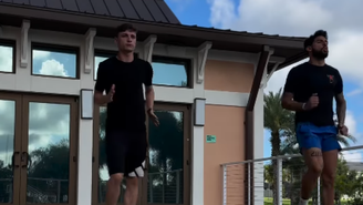 Yuri Alberto e Breno Bidon treinam juntos 