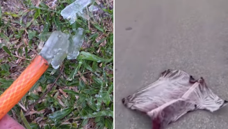 Geada, lagos e roupas congeladas: RS tem dia mais frio do ano