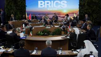 O presidente Lula durante a cúpula dos Brics, neste domingo, 6