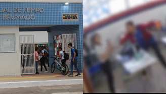 Agressão foi filmada por câmera de segurança instalada dentro da sala de aula