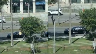 Segundo informações da TV Globo, o carro de luxo pertence ao contraventor Vinicius Pereira Drumond, apontado como um dos chefes do jogo do bicho, e o episódio teria sido uma tentativa de execução. 