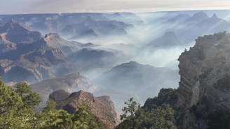 Um incêndio florestal atinge a área do Grand Canyon nesta sexta-feira e autoridades evacuam turistas da região.