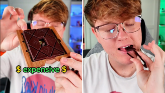 Teria coragem? Criador de conteúdo prova chocolate de R$ 2,5 mil e reação surpreende