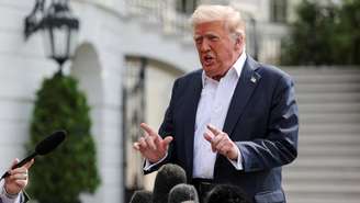 O presidente dos Estados Unidos, Donald Trump, na Casa Branca em 11 de julho de 2025.