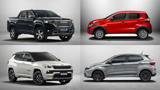 Ram Rampage, Fiat Mobi, Jeep Compass e Fiat Argo