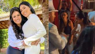 Ao lado da irmã, Simaria chora com pedido de Tirullipa