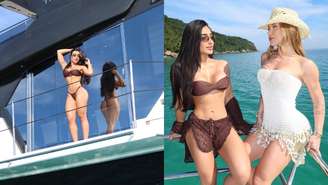 Suposto affair de Virginia faz ensaio em passeio de barco com a influencer