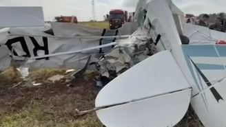 Avião que caiu em São José do Rio Preto, interior de São Paulo