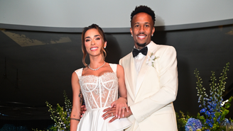 Eder Militão e Tainá Castro se casam em São Paulo