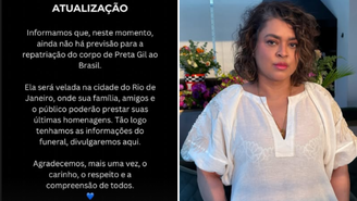 Não há previsão para repatriação do corpo de Preta Gil, diz Gilberto Gil