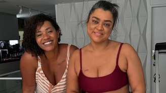 Preta Gil e a fisioterapeuta Thaianne Costa —