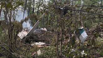 Um avião com quase 50 pessoas a bordo caiu na região da cidade de Tynda, a leste da Rússia, em 24 de julho de 2025.