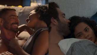 César (Cauã Reymond), Fátima (Bella Campos) e Afonso (Humberto Carrão) de Vale Tudo