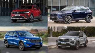 Volkswagen T-Cross, Toyota Corolla Cross, Haval H6 e Fiat Pulse