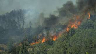 O maior incêndio da atual temporada de verão na França continua avançando e deixando destruição por onde passa, no sul do país.