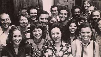 Foto raríssima do elenco de Tempo de Viver