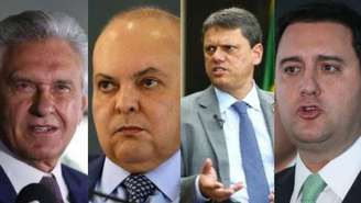 Ronaldo Caiado, Ibanes Rocha, Tarcísio de Freitas e Ratinho Jr