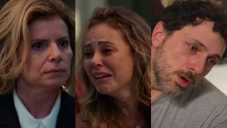 Odete (Debora Bloch), Heleninha (Paolla Oliveira) e Leonardo (Guilherme Magon) de Vale Tudo