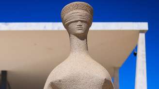 Estátua 'A Justiça', em frente ao STF: ação tramita desde 2023 sob relatoria do ministro André Mendonça