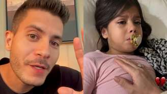 Arthur Aguiar desabafou sobre a cirurgia feita pela filha