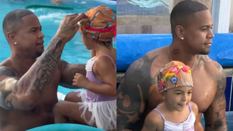 Paizão! Flagra de Léo Santana com a filha na natação impressiona a web