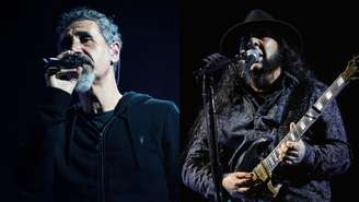 Serj Tankian e Daron Malakian em show realizado em 10 de maio de 2025, no Allianz Parque, em São Paulo