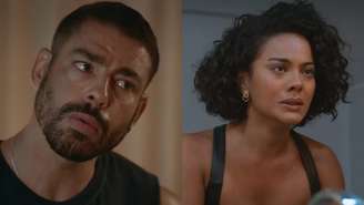 César (Cauã Reymond) e Fátima (Bella Campos) de Vale Tudo