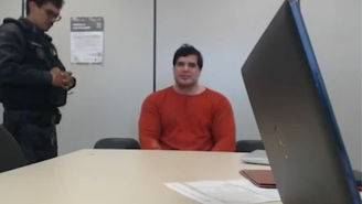 Renê da Silva Nogueira Junior em audiência de custódia