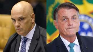 Alexandre de Moraes e Jair Bolsonaro