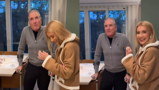 Roberto Justus aparece de muletas após realizar cirurgia no joelho