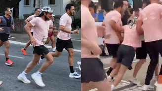 Bell Marques passa mal durante corrida em Fortaleza e precisa ser amparado