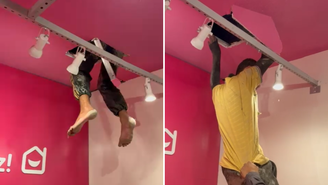 O homem, que foi localizado no forro do imóvel, possui em sua ficha criminal diversas anotações por furto, informa a PM