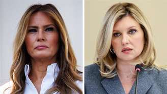 Olena Zelenska (dir.) escreveu uma carta de agradecimento para Melania Trump, pela sua intervenção em favor das crianças ucranianas junto a Vladimir Putin