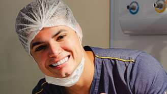 Cristiano Deyvid, genro de Tom Cavalcante, no parto de Antonella