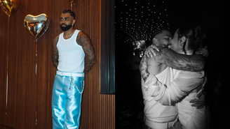 Gabigol comemorou o aniversário com a namorada, Rafaella Santos