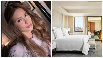 Virginia está hospedada em hotel cinco estrelas de Madri