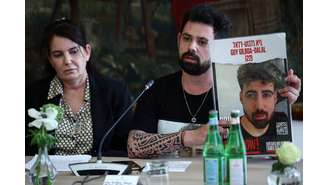 Parentes de reféns israelenses em Roma 8/4/2024