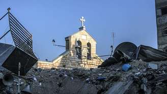 A Igreja Ortodoxa Grega de São Porfírio na Cidade de Gaz foi alvo de um ataque israelense em 19 de outubro de 2023, deixando 16 mortos