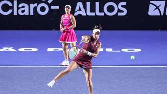 Laura Pigossi de rosa e Ingrid Martins de roxo 