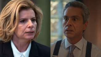 Odete (Débora Bloch) e Marco Aurélio (Alexandre Nero) de Vale Tudo