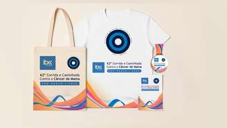 Kit Atleta da Corrida contra o Câncer de Mama tem camiseta, ecobag, número de peito, chip e medalha