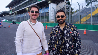 Mauro Sousa e o marido no The Town