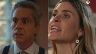 Marco Aurélio (Alexandre Nero) e Leila (Carolina Dieckmmann) de Vale Tudo (Reprodução/TV Globo)