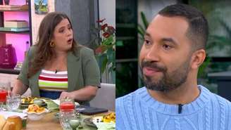 Tati Machado e Gil do Vigor no Mais Você (Reprodução/TV Globo)