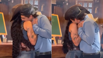 Zé Felipe cheira cangote de Ana Castela