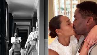 Lázaro Ramos surpreendeu Taís Araujo com cerimônia íntima e simbólica na sala de casa