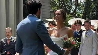 Genro de Faustão, Julinho Casares se emociona ao receber Lara Silva no altar