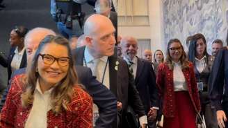 Primeira-dama reforça alinhamento pró-Palestina com vestimenta 